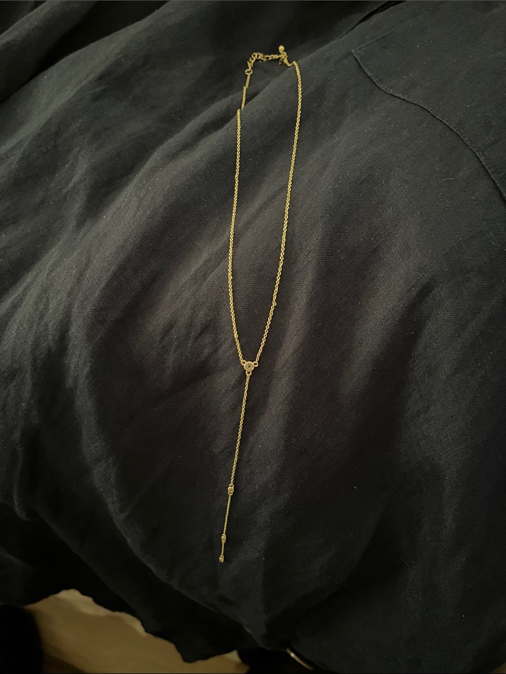 Delicate Gold Y‑Style Lariat Necklace - Women Jewelry